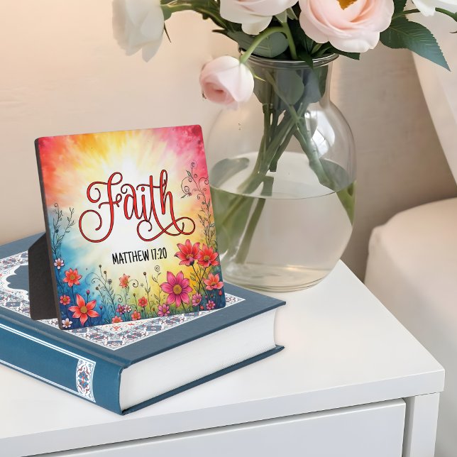 Faith Matthew 17:20 Inspirational Tabletop Plaque (Creator Uploaded)
