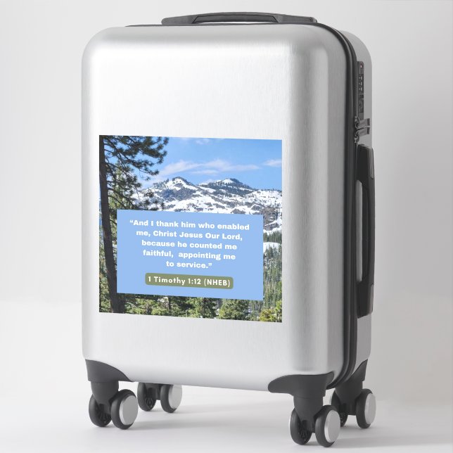 Faith Message - Bible - 1 Timothy 1-12 - Vinyl (Suitcase)