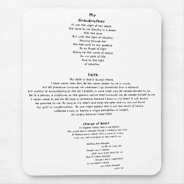 Faith Mouse Mat (Front)