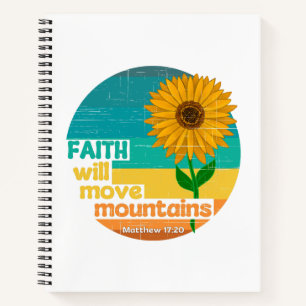 Faith Move Mountains Christian Design Notebook