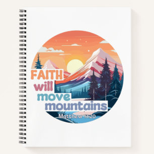 Faith Move Mountains Christian Design Notebook