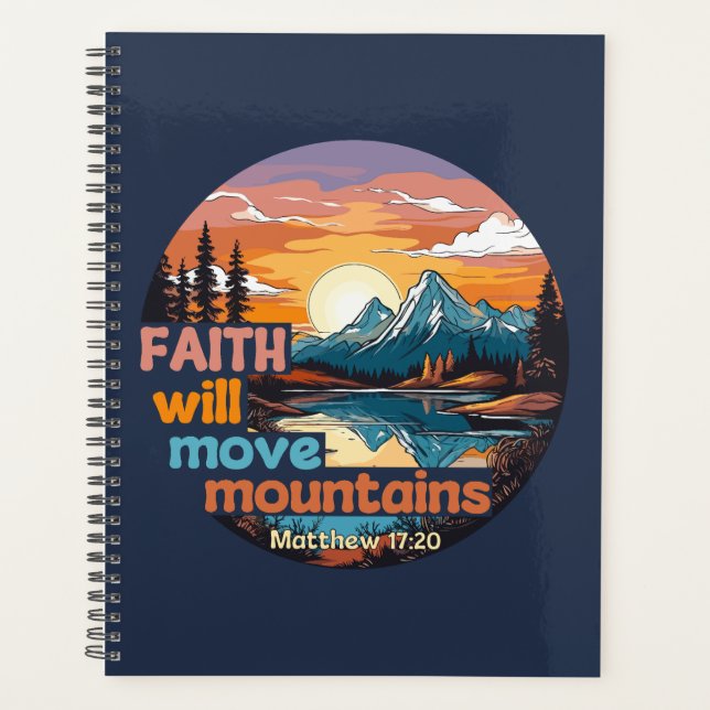 Faith Move Mountains Christian Design Planner (Front)
