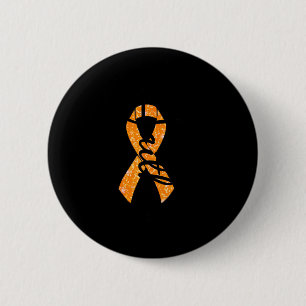 Faith Multiple Sclerosis Awareness Orange Ribbon 6 Cm Round Badge