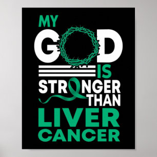 Faith My God Is Stronger Than Liver Cancer Poster