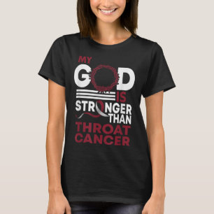Faith My God Is Stronger Than Throat Cancer Awaren T-Shirt