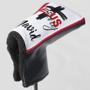 Faith on the Fairway – Bold Cross Design Golf Head Cover