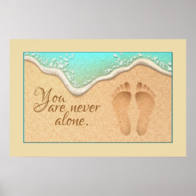 Faith One Set of Footprints in the Sand  Poster (Front)