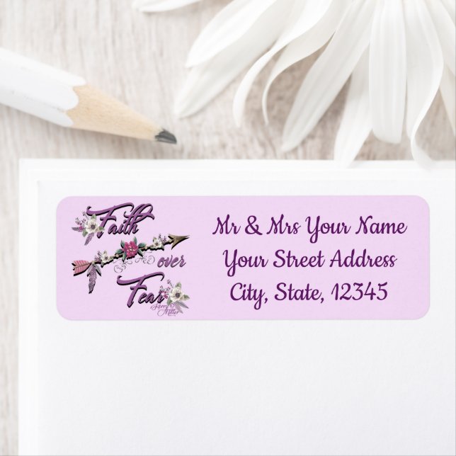 Faith Over Fear Address Label (Insitu)