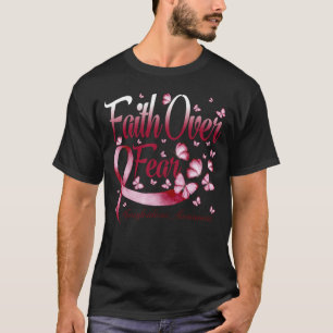 Faith Over Fear Amyloidosis Awareness Butterfly T-Shirt