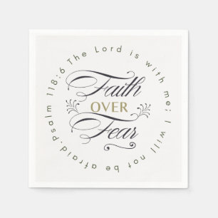 Faith Over Fear Bible Verse Motivational Napkin