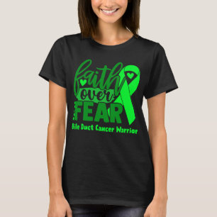 Faith Over Fear Bile Duct Cancer Awareness T-Shirt