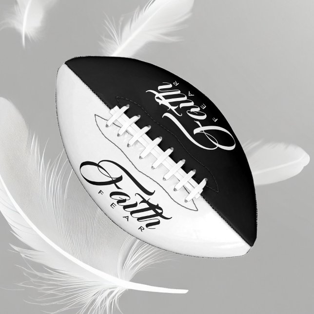 Faith Over Fear Black and White American Football (Creator Uploaded)