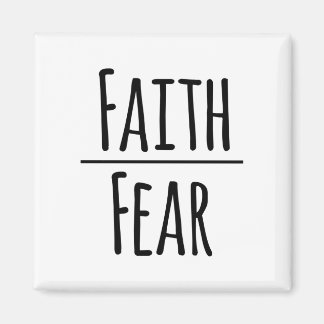 Faith Over Fear Black Magnet