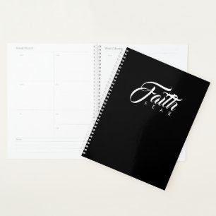 Faith Over Fear Black Planner