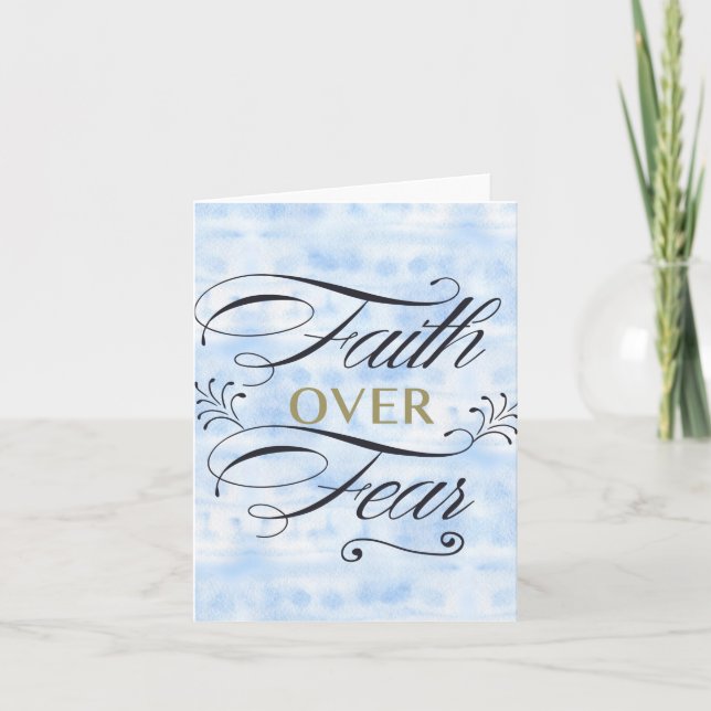 Faith Over Fear, Blue Card (Front)