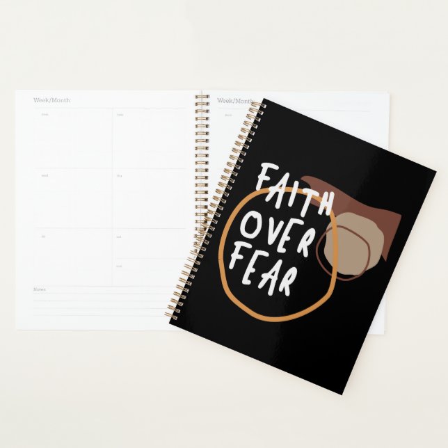 Faith Over Fear - Bold Christian Quote Planner (Display)