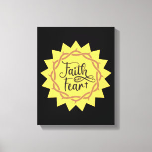 faith over fear canvas print