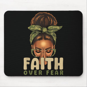Faith Over Fear Christian Camo African American Af Mouse Mat