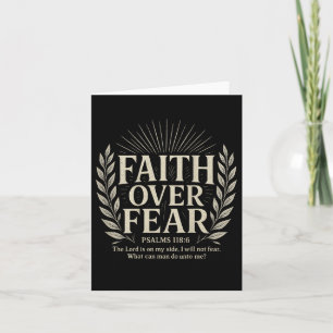 Faith Over Fear Christian Card