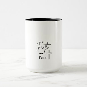 Faith Over Fear Christian Coffee Mug