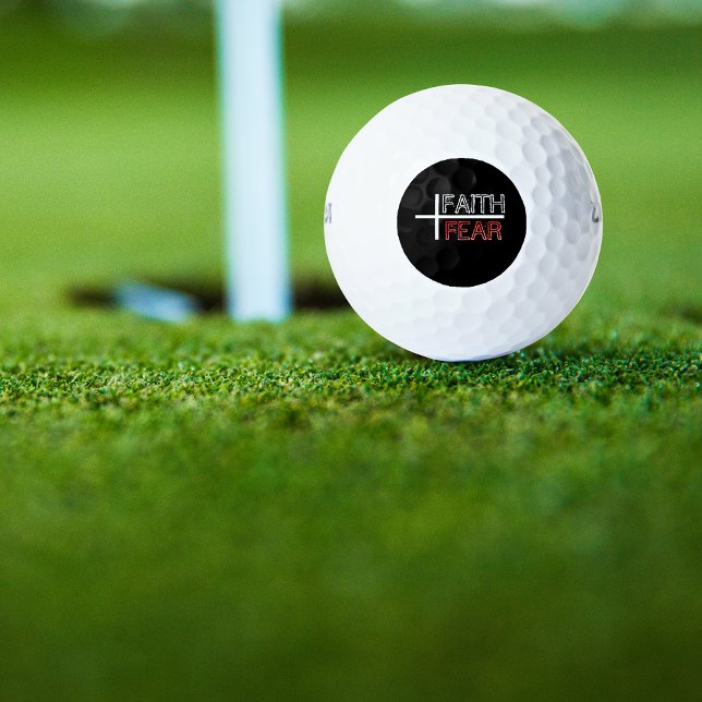 Faith Over Fear Christian Cross  Golf Balls (Creator Uploaded)