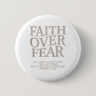 Faith Over Fear Christian Easter Youth Teen Girl B 6 Cm Round Badge