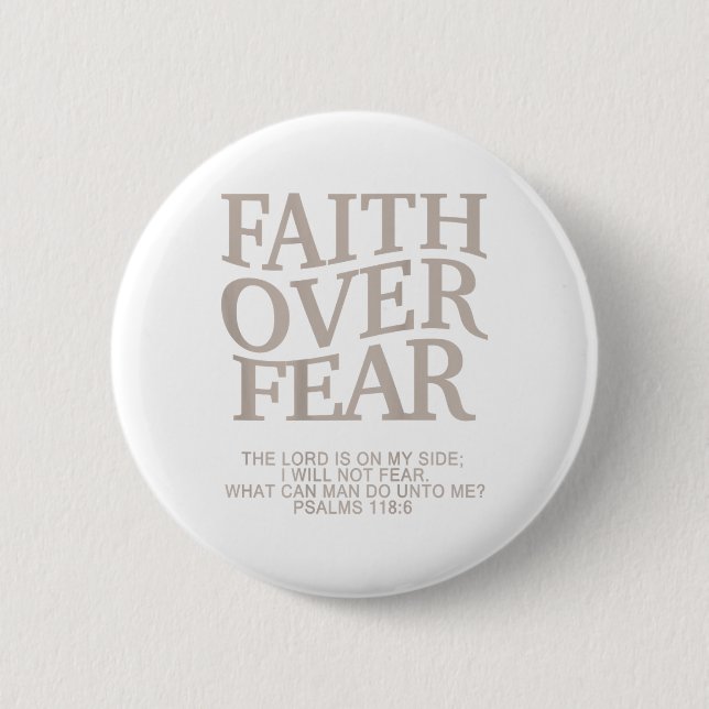 Faith Over Fear Christian Easter Youth Teen Girl B 6 Cm Round Badge (Front)