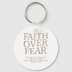 Faith Over Fear Christian Easter Youth Teen Girl B Key Ring