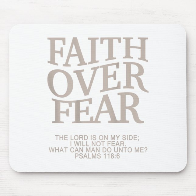 Faith Over Fear Christian Easter Youth Teen Girl B Mouse Mat (Front)