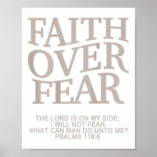 Faith Over Fear Christian Easter Youth Teen Girl B Poster