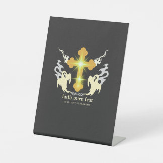 Faith Over Fear Christian Halloween T-Shirt – Spoo Pedestal Sign