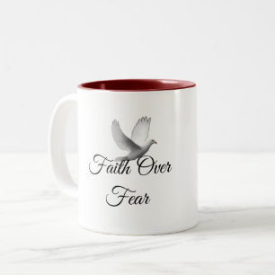 Faith Over Fear" Christian Inspiration Mug