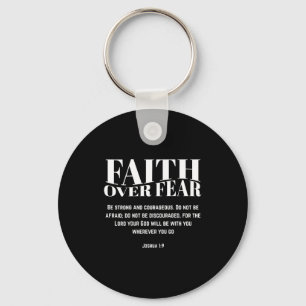 Faith Over Fear Christian Jesus Bible Verse Men Wo Key Ring