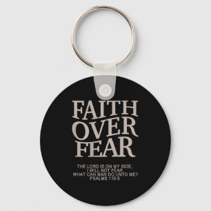 Faith Over Fear Christian  Key Ring