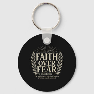 Faith Over Fear Christian  Key Ring