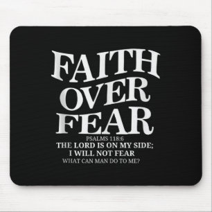 Faith Over Fear Christian (on Back) Inspirational  Mouse Mat