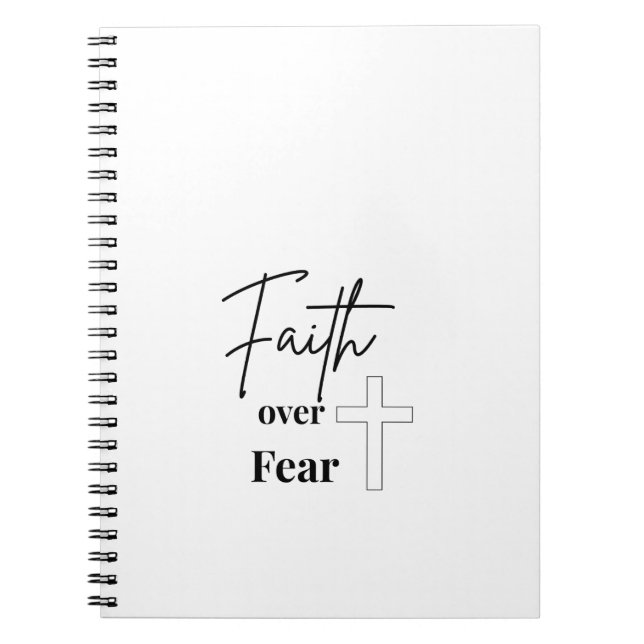 Faith Over Fear Christian Prayer Notebook (Front)