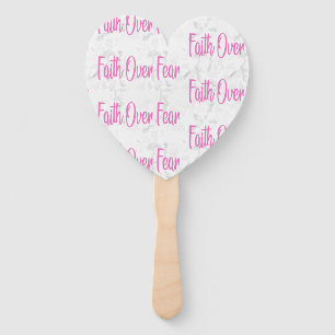 Faith Over Fear Christian Religious Inspirational Hand Fan