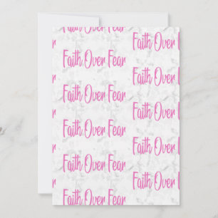 Faith Over Fear Christian Religious Inspirational Invitation