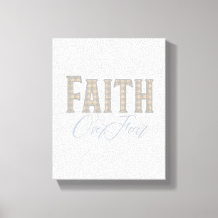 Faith Over Fear Christian Typography Design Canvas Print