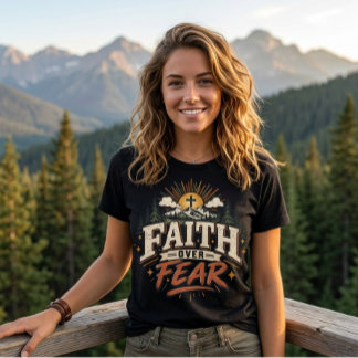 Faith Over Fear Christian Vintage T-Shirt