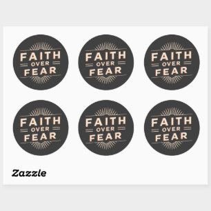 Faith Over Fear Classic Round Sticker