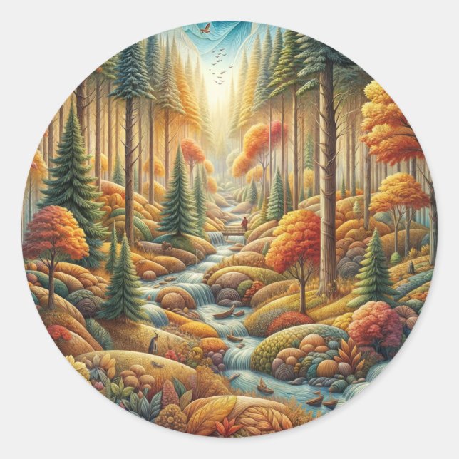 faith over fear classic round sticker (Front)