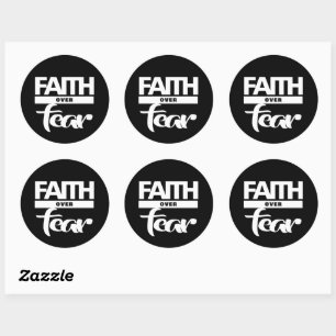 Faith Over Fear Classic Round Sticker