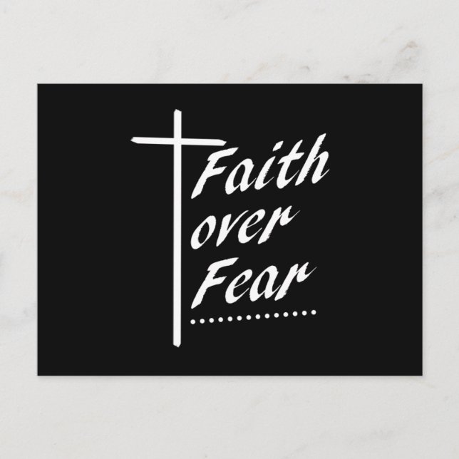 Faith Over Fear Cross Jesus Christ Christianity Gi Postcard (Front)