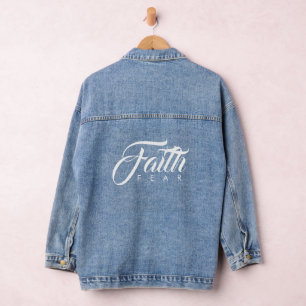Faith Over Fear Denim Jacket