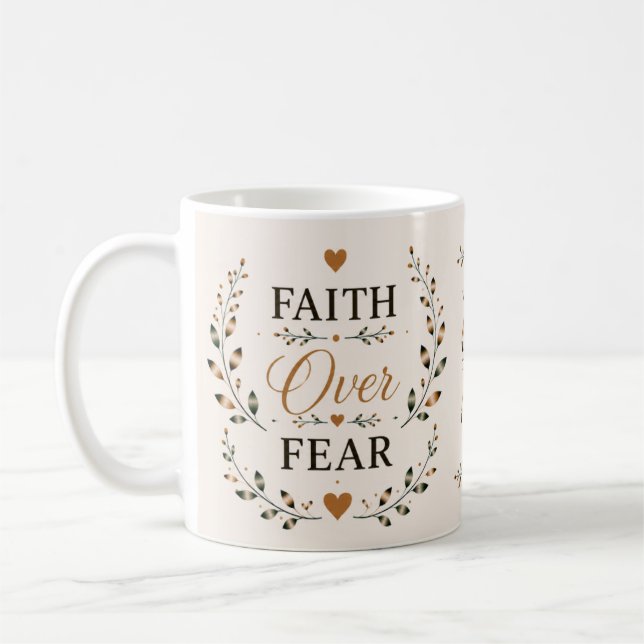 Faith Over Fear | Faith-Based Coffee Cup (Left)