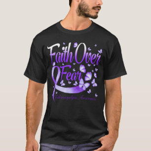 Faith Over Fear Fibromyalgia Awareness Butterfly T-Shirt
