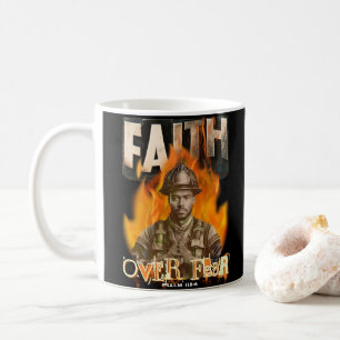 Faith Over Fear Firefighter Christian Faith Coffee Mug
