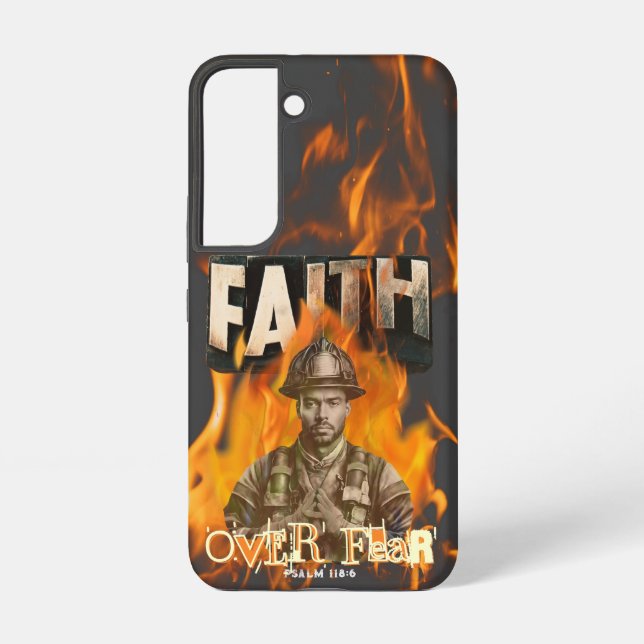Faith Over Fear Firefighter Christian Samsung Galaxy S22 Case (Back)